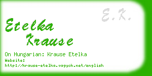 etelka krause business card